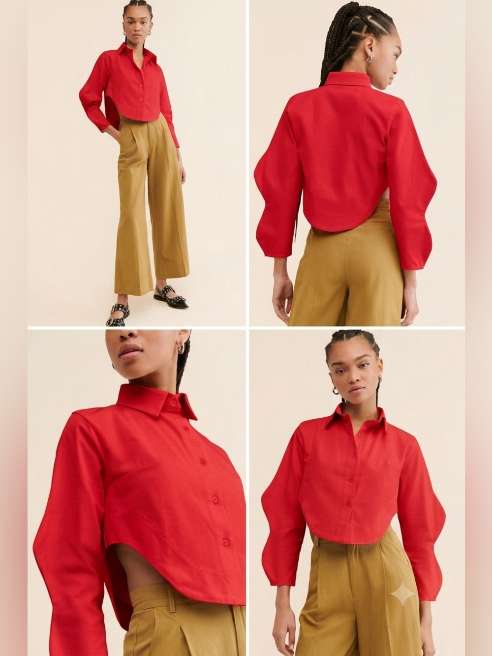 SELFI Two Wave Cropped Shirt Red South Africa (124) - Picture 1 of 12